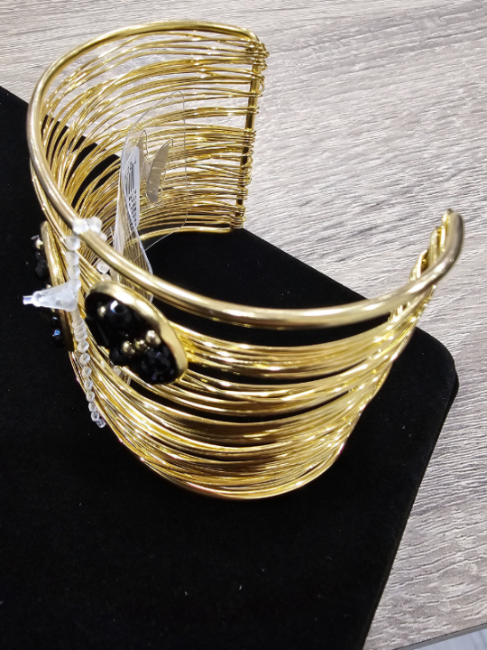 Bracciale Oro Cerchi Neri