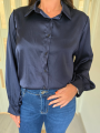 Camicia Satin Navy