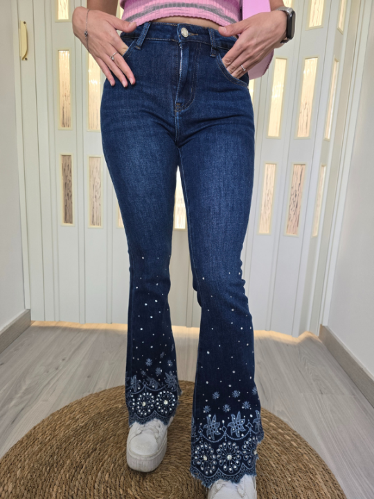 Jeans Flare Decorato