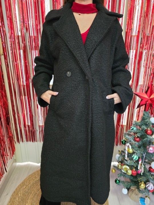 Cappotto Teddy Black