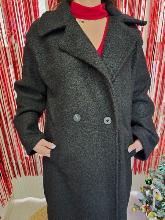 Cappotto Teddy Black