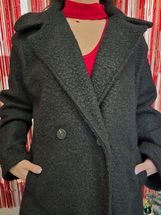 Cappotto Teddy Black