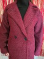 Cappotto Teddy Bordeaux