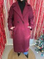 Cappotto Teddy Bordeaux