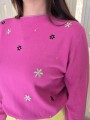 Maglia Rosa Fiorellini